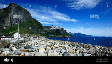 Boulders Forming The Coastline In The Lofoten Islands Stock Photo Alamy