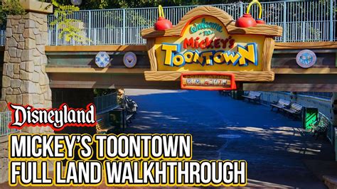 Mickeys Toontown Full Land Walkthrough At Disneyland Youtube
