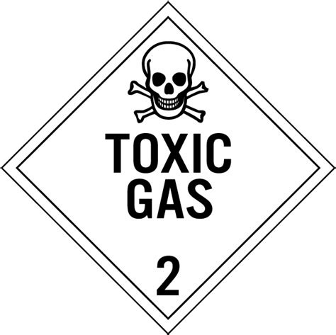 Toxic Gas Class Placard K By Safetysign Com