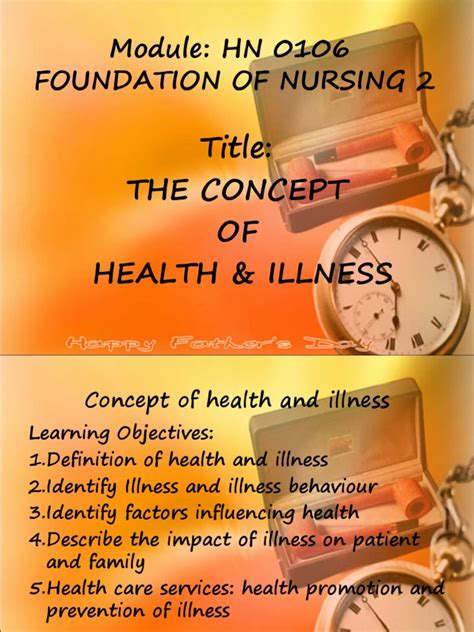 Concept Of Health And Illness
