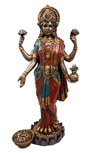 Ebros Goddess Lakshmi Statue Hindu Deity Of Prosperity Wealth Wisdom F Ebros T
