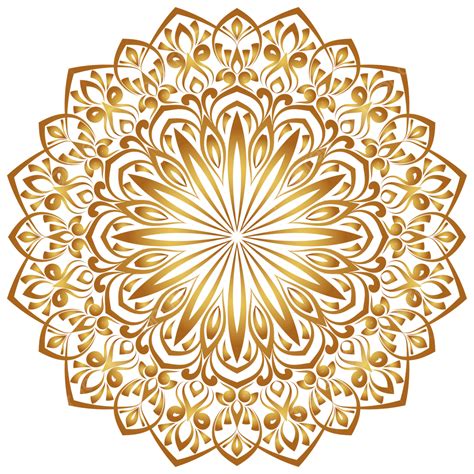 초대 카드 벡터에 대한 이슬람 패턴 아라베스크 스타일의 고급 만다라 황금 투명 배경 황금 만다라 고급 만다라 만다라 Png
