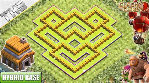 New Best Th Hybrid Base Defense With Copy Link Coc Town Hall