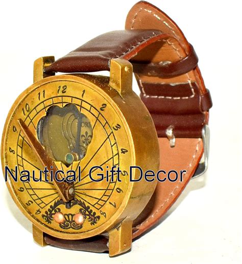 Nautical T Decor Antique Steampunk Wrist Brass Sundial