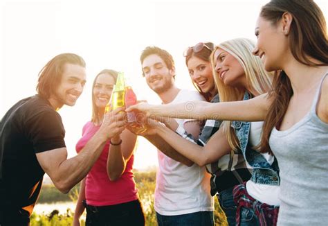 Group Of Young People Cheering Stock Image Image Of Enjoy Hipster