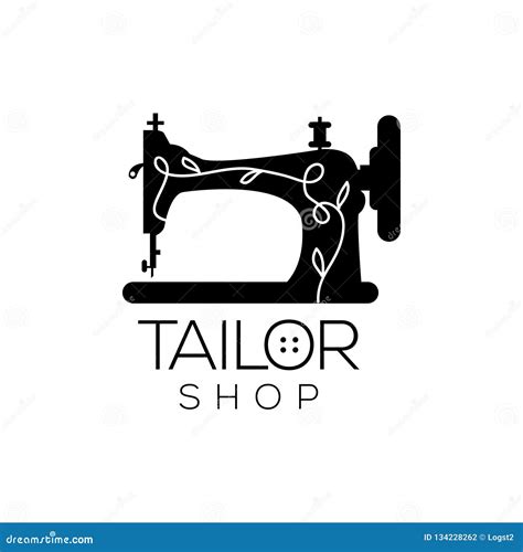 Tailor Vector Logo Sewing Machine Logo Template Fashion Logo Stock