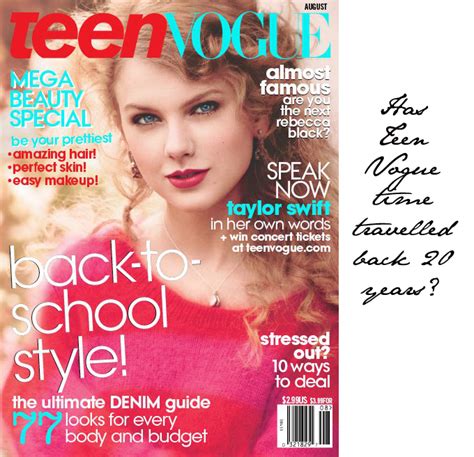 Taylor Swift Covers Teen Vogue August 2011 Emily Jane Johnston