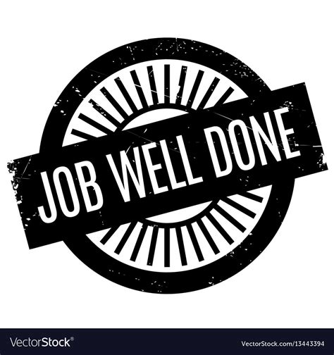 Job Well Done Rubber Stamp Royalty Free Vector Image