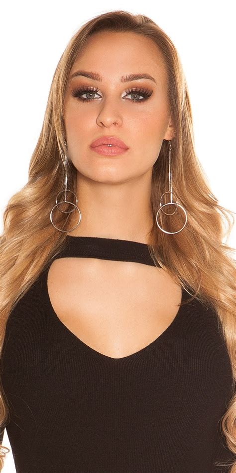 Sexy Earrings With Rings Silver Oorbellen