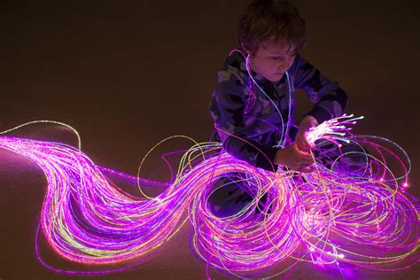 100 X 910 Uv Reactive Fiber Optic Sideglow Kit Sensory Lighting