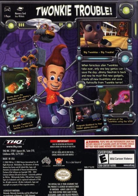 Jimmy Neutron Attack Of The Twonkies For Gamecube Sales Wiki