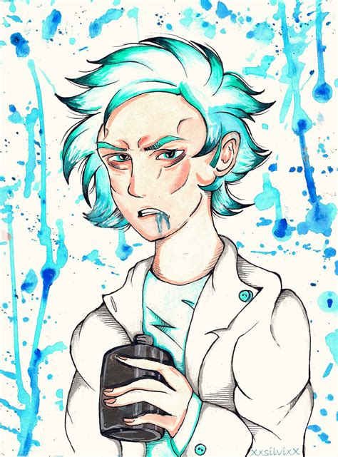 Rick Sanchez Anime By Xxsilvixx On Deviantart