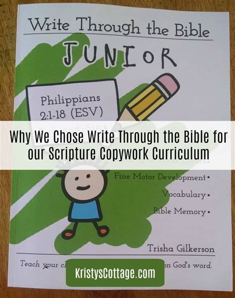 Why We Choose Write Through The Bible For Our Copywork Curriculum