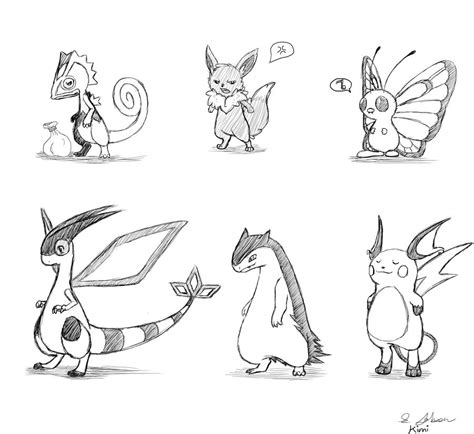 Pokemon Doodles By Kimi133 On Deviantart