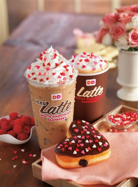 Hearts Set On Valentines Day At Dunkin Donuts With Heart Shaped