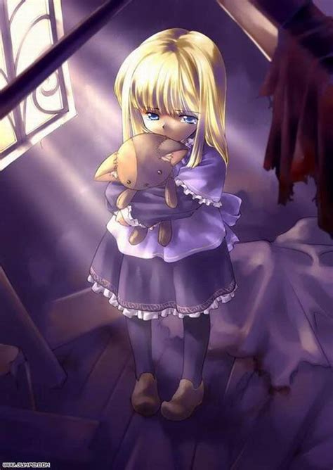 Sad Cute Little Anime Girl