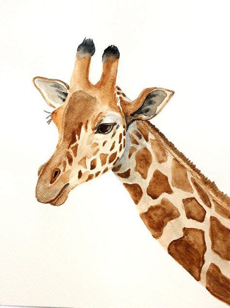 Giraffe Watercolor Clipart Giraffe Print Animals Of Africa Etsy