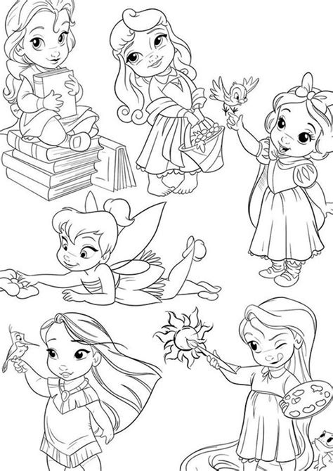 Kleurplaat Disney Prinsessen Baby Disney Tekenfiguren Google Zoeken
