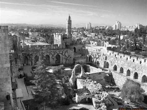 Jerusalem Photos Black And White Old City The Tower