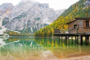 Lake Braies In South Tyrol Italy Stock Photo Image