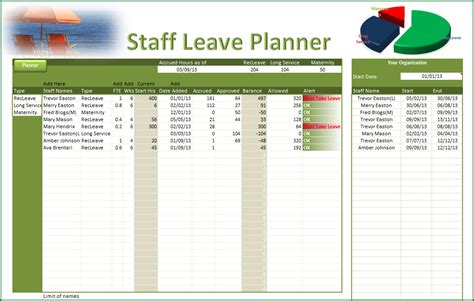 Free Annual Leave Planner Excel Template Free Printable Templates