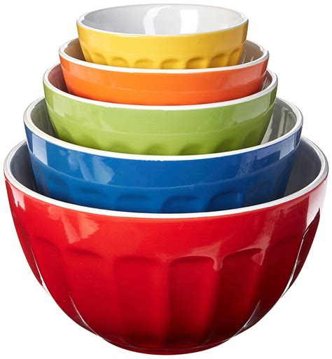 Uniware Heavy Duty Stoneware Mixing Bowls Set Of 5 With Color Box 4