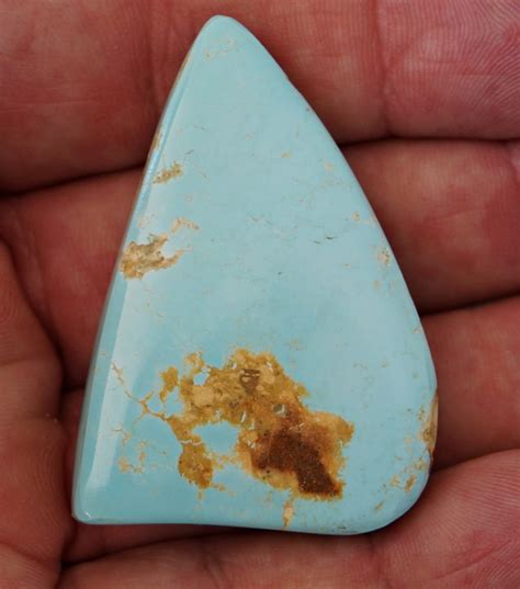Big Natural Turquoise Light Blue Large Huge Cabochon From The Southwest