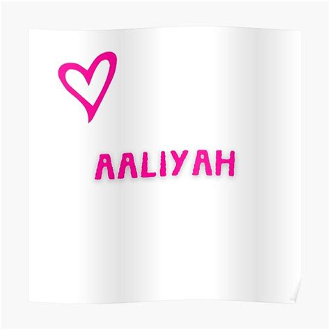Aaliyah Name Posters Redbubble