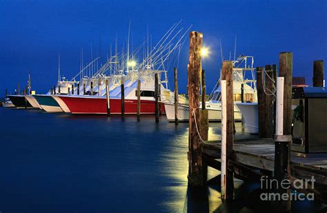 Night Harbor I Outer Banks Photograph By Dan Carmichael