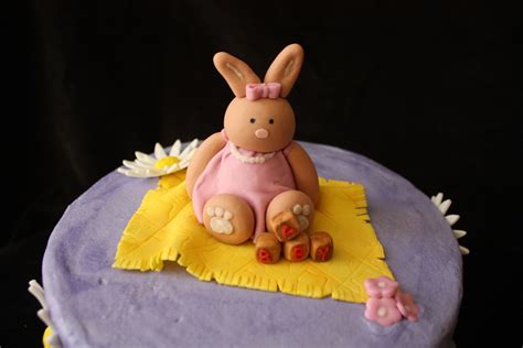 Bunny Baby Shower Cake CakeCentral Com