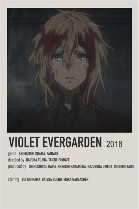Violet Evergarden Minimalist Poster Anime Canvas Anime Printables