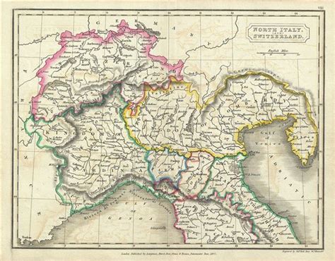 North Italy And Switzerland Geographicus Rare Antique Maps