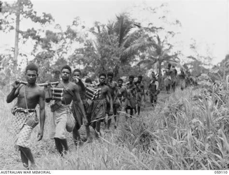 Bukaua New Guinea 1943 10 18 Native Carriers Of The 2946th
