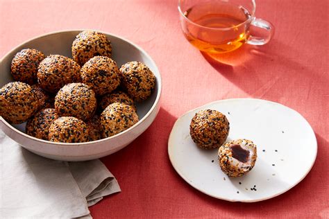Fried Sesame Balls With Sweet Red Bean Filling Recipe Saveur