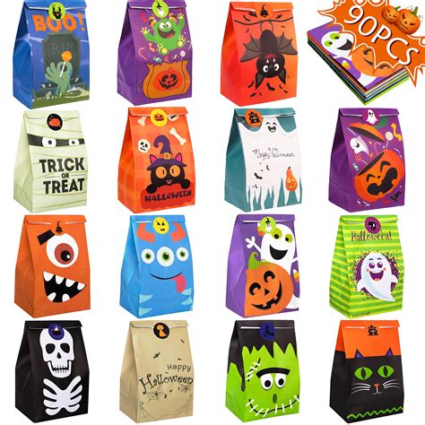 Heart Move Low Price Discount Special Sell Store 4pcs Halloween Candy Bags Halloween Goody Bags