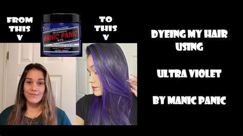 Dyeing My Hair With Manic Panic Ultra Violet Youtube