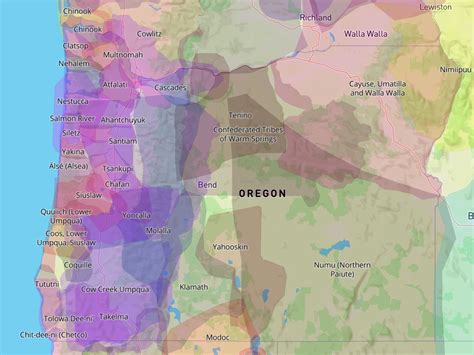 Oregon Native American Tribes Map