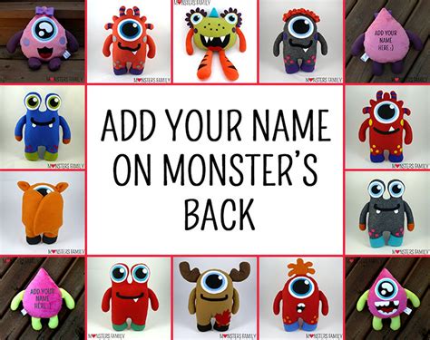 Monster Plush Toy Monster Stuffed Toy Animal Nursery Birthday Etsy