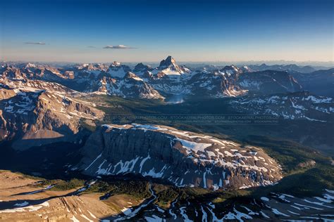 Aerial Photo Mount Temple Banff National Park