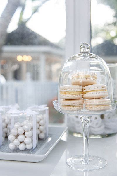 ivory and white wedding candy bar macaroons white chocolate pretzels and gum balls in pretty