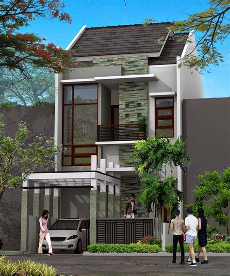 Desain rumah 2 lantai ber atap rooftop dilahan 10 x 12 m2. Desain Rumah Minimalis Lebar 6 Meter | Kumpulan Desain Rumah
