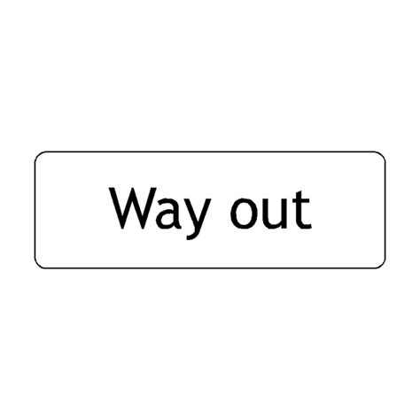 Way Out Door Sign Pvc Safety Signs