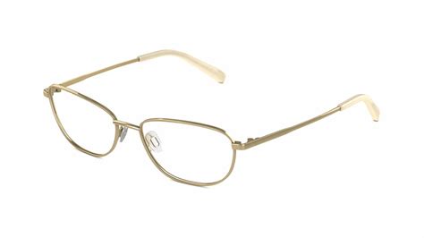 Specsavers Womens Glasses Entry 07 Gold Oval Metal Stainless Steel