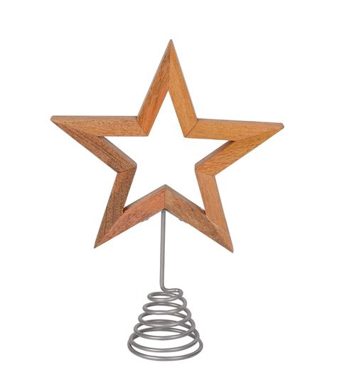 Handmade Holiday Christmas Scandimas Wooden Star Tree Topper