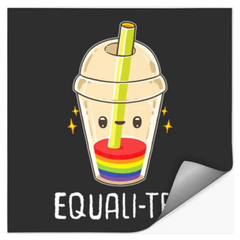 Equalitea Bubble Tea Mug Boba Tea Milk Gay Lgbt Pr Stickers Sold By Gabor Szabo Sku 28131292