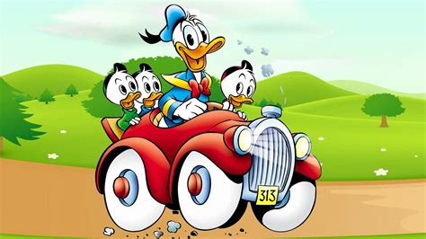 Car Driving Donald Duck Hd Cartoon Wallpapers Hd Wallpapers Id 59051