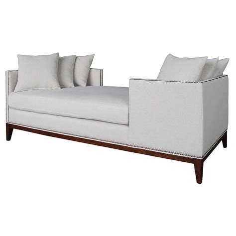 Four Hands Kensington Bespoke Natural Mercury Double Chaise Chaise Lounge Living Room Chaise