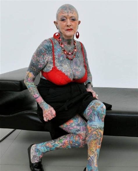 Pin By Cesar Cuellar On Tatto Older Women With Tattoos Body Suit