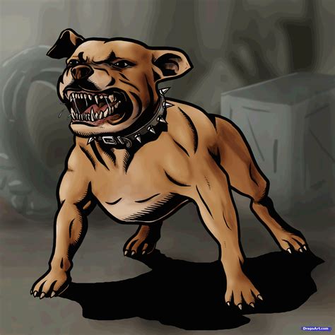 How To Draw Pitbull Dog At Dog