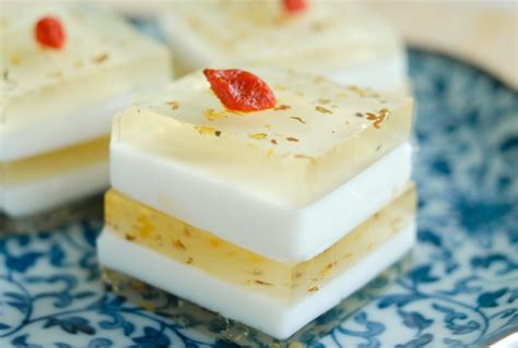 Coconut And Osmanthus Jelly 椰汁桂花糕 Recipe Chinese Dessert Jelly